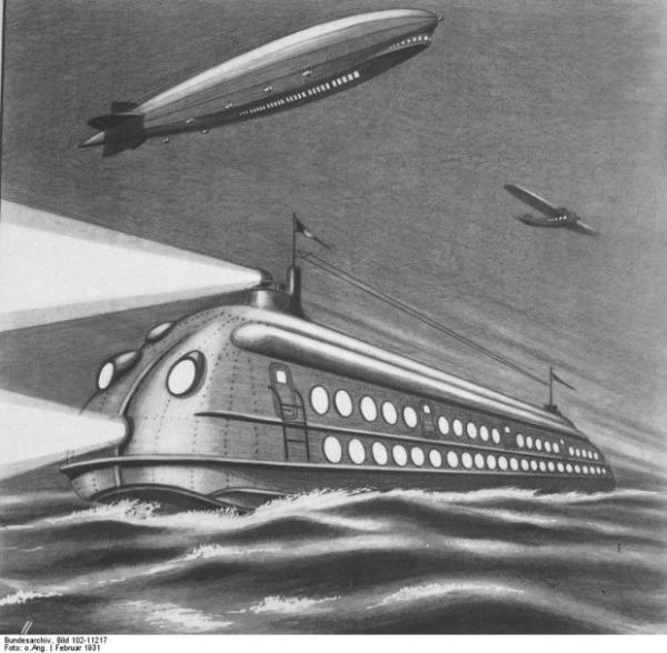 هواپیماهای کروز: پوستری که می‌بینید در سال 1930 طراحی‌شده و سبک زندگی در سال 2000 میلادی را به تصویر کشیده