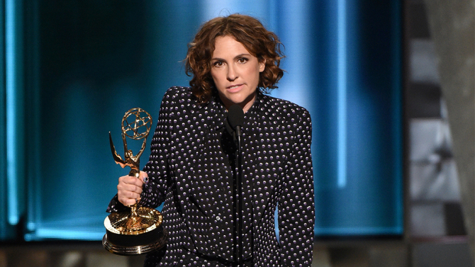 67TH PRIMETIME EMMY® AWARDS: “Transparent” director Jill Soloway receives the Outstanding Directing for a Comedy Series Award at the 67TH PRIMETIME EMMY® AWARDS at the Microsoft Theatre L.A. Live in Los Angeles, CA, on Sunday, Sept. 20 on FOX. CR: Michael Becker/FOX © 2015 FOX BROADCASTING