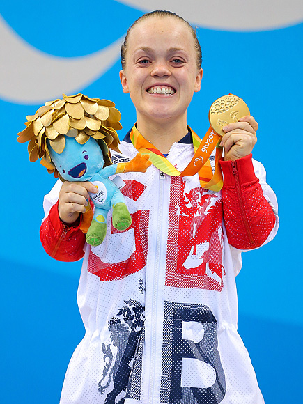 Mandatory Credit: Photo by Rogan Thomson/SWpix.com/REX/Shutterstock (5896189ai) Eleanor Simmonds of Great Britain wins Gold in the Women's 200m IM SM6 Final with a new World Record. 2016 Rio Paralympic Games - 12 Sep 2016