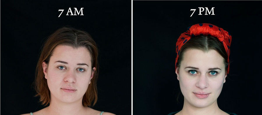 تغییرات چهره انسان ها در طول یک روز