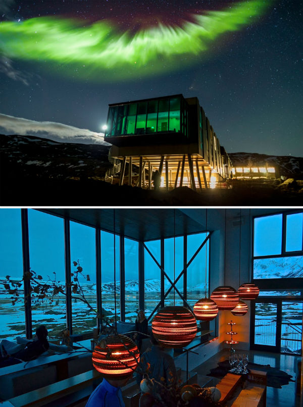 هتل «Ion» ایسلند، منظره ای شگفت انگیز از شفق قطبی را برای شما به ارمغان می آورد