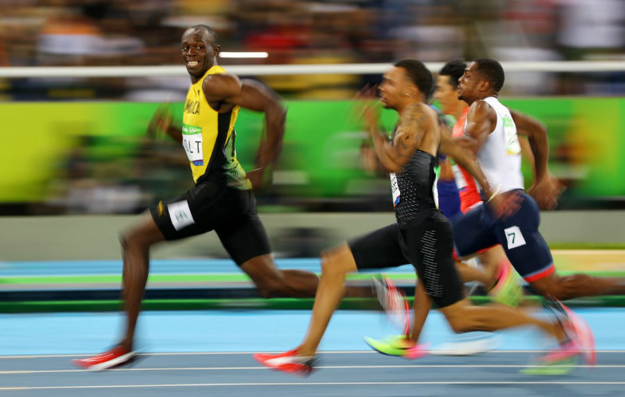 یوسین بولت در مسابقات دو صد متر مردان در بازی های المپیک ریو دو ژانریو - 14 اوت