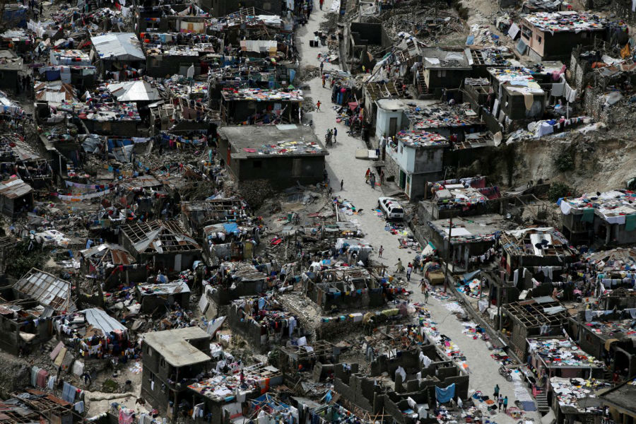 آواره گی مردم پس از طوفان متیو در هایتی - 6 اکتبر