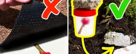 برای پنهان کردن کلید زاپاس خانه خود، به جای قرار دادن آن در زیر پادری یا درون جاکفشی که هر کسی می تواند به راحتی آن را پیدا کند، کلید را درون قوطی دارو بگذارید. روی در قوطی یک تکه سنگ بچسبانید. درون گلدان یک گودال ایجا کنید. قوطی را درون آن جای بدهید. به این ترتیب، هیچ کسی متوجه وجود کلید نخواهد شد و فقط یک تکه سنگ در گلدان خواهد دید.