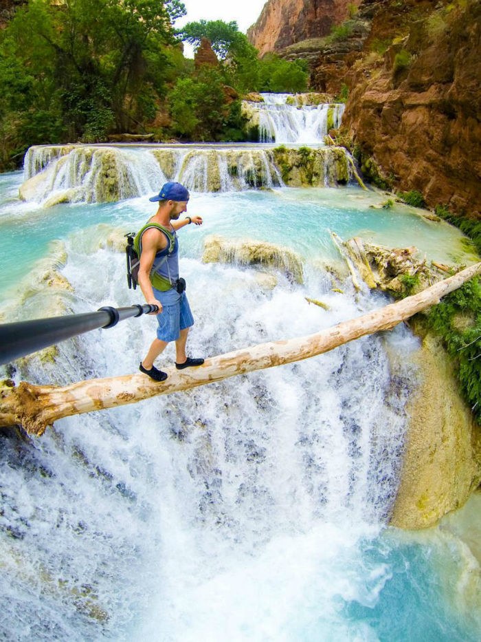 Waterfall-Balancing-Act-Selfie-w700