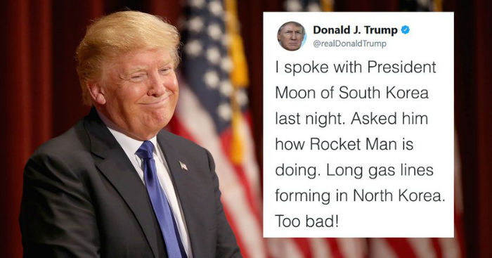 «مرد موشکی»؛ لقب جدید دونالد ترامپ برای رهبر کره شمالی که سوژه کاربران توئیتر شد