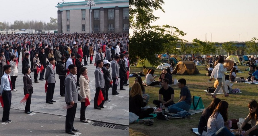 عکس هایی که نشان می دهند کره شمالی و کره جنوبی به شدت با هم فرق دارند