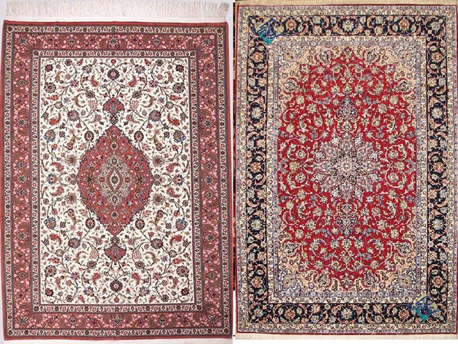عکس سمت راست، شش متری دستبافت اصفهان طرح لچک ترنج است