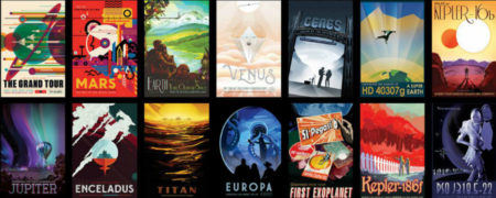 پوسترهای ناسا برای سفر به کهکشان؛ وقتی فناوری مرز خیال و واقعیت را در هم می‌شکند