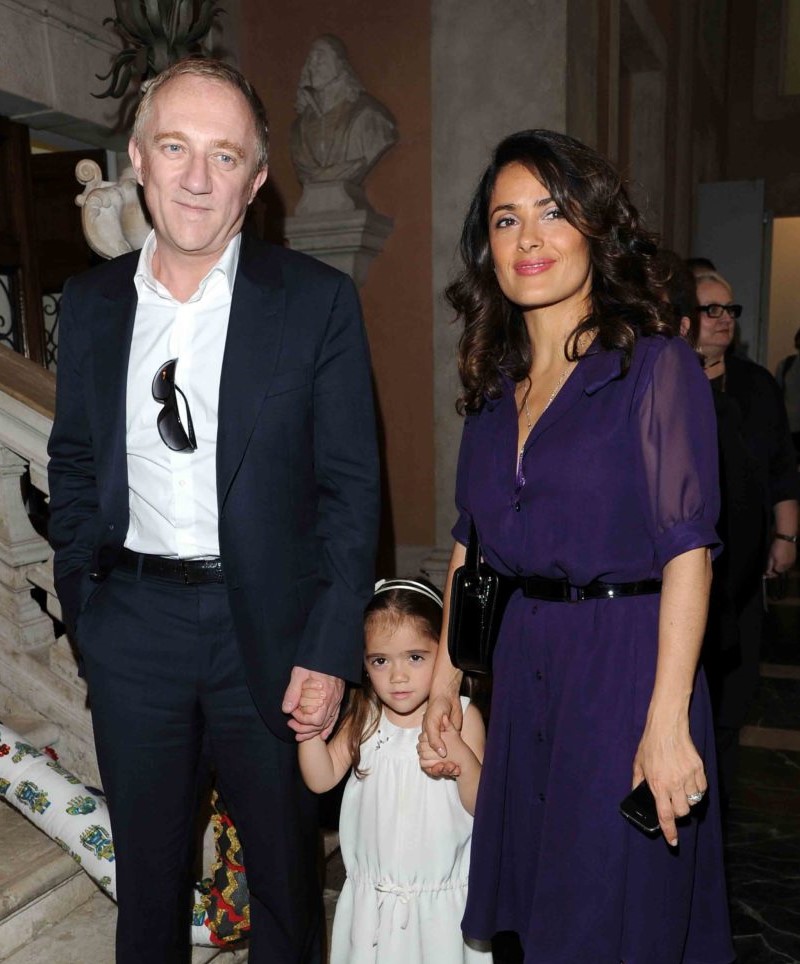 Francois-Henri Pinault, Valentina Paloma and Salma Hayek attends the 'Il Mondo Vi Appartiene' Exhibition Opening during the 54th International Art Biennale at Palazzo Grassi on June 1, 2011 in Venice, Italy.