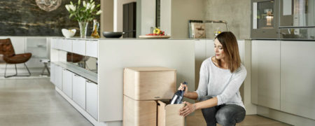 سطل زباله ای زیبا با قابلیت تفکیک مواد