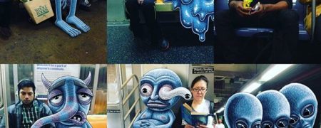 هم نشینی با هیولاها در مترو؛ مجموعه آثار هنری جالبی که توسط آیپد خلق شده اند