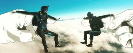 هنرمندی که تصاویر چتربازی خود را به تصویرسازی های جالب تبدیل کرد