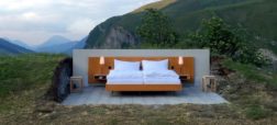هتلی شگفت انگیز با اتاقی بدون دیوار، در کوه های آلپ سوئیس
