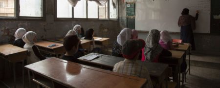 شروع سال تحصیلی در مدرسه ای در شرق آلپوی سوریه