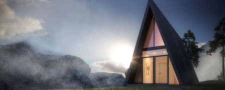 خانه مثلثی شگفت انگیزی که در لبه یک صخره ساخته شده است