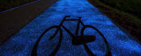 مسیرهای دوچرخه سواری درخشان که با نور خورشید شارژ می شوند