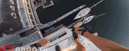 پرشی دیوانه وار از ارتفاع ۴۰ متری؛ غلبه انسان بر محدودیت ها [تماشا کنید]