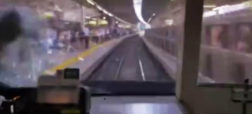 خودکشی دردناک مرد ژاپنی با پریدن در مقابل قطار [تماشا کنید]