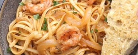 خوشمزه روز: پاستای میگو با طعم لیمو و پاپریکا [تماشا کنید]