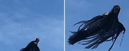 ترس و وحشت در میان مردم؛ به پرواز درآمدن فرشته مرگ توسط یک پهپاد