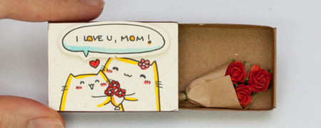 نگاهی به کارت پستال هایی که با قوطی های خالی کبریت درست شده اند