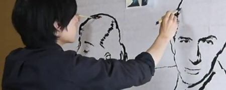 هنرمندی که قادر است با هر دو دست به طور همزمان نقاشی کند [تماشا کنید]