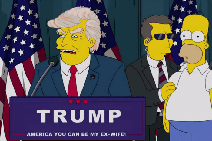 «سیمپسون ها» ۱۶ سال پیش رئیس جمهور شدن ترامپ را پیش بینی کرده بودند