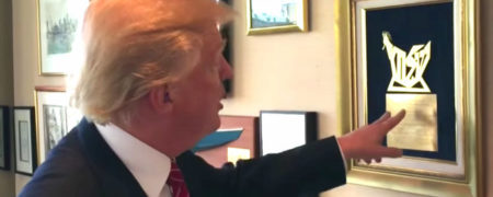 نگاهی به درون دفتر کار دونالد ترامپ در برج منهتن شهر نیویورک