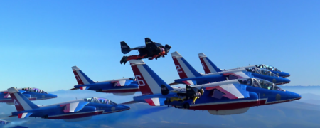 پرواز تماشایی سه جت من در کنار هشت هواپیمای نیروی هوایی فرانسه [تماشا کنید]