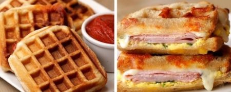 خوشمزه روز: طرز تهیه وافل پیتزا و وافل پنینی [تماشا کنید]