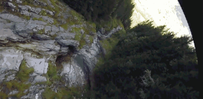 ویدیویی هیجان انگیز که پرش یک فرد از بالای کوه را به تصویر می کشد [تماشا کنید]