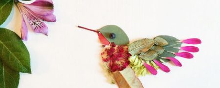 نگاهی به آثار هنرمندی که با گل نقاشی می کشد