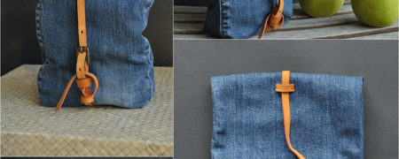 آموزش دوخت کیف دوشی کوچک با استفاده از شلوار جین