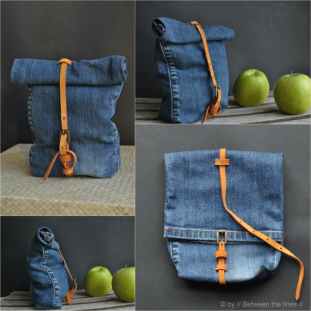 آموزش دوخت کیف دوشی کوچک با استفاده از شلوار جین