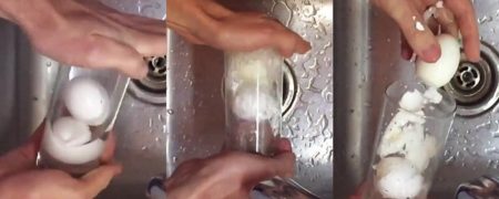 چگونه تخم مرغ آب پز را بدون دردسر پوست بگیریم؟ [تماشا کنید]