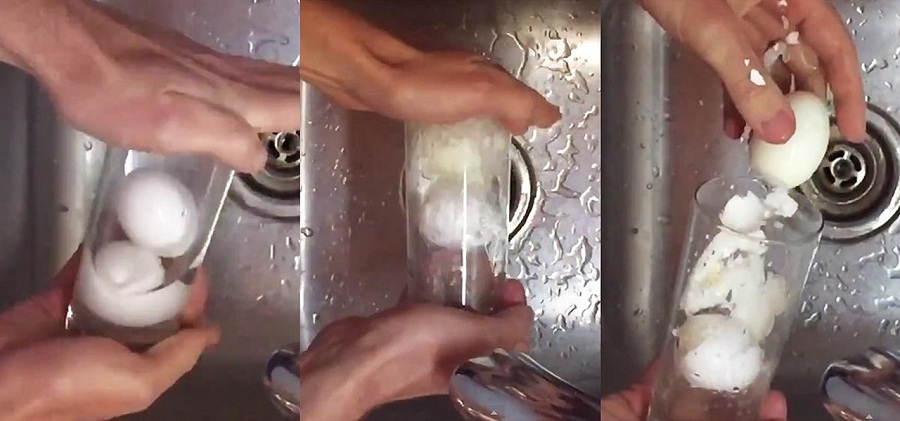 چگونه تخم مرغ آب پز را بدون دردسر پوست بگیریم؟ [تماشا کنید]