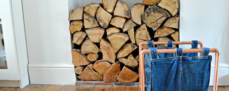 آموزش ساخت جای روزنامه و مجله با شلوار جین و لوله مسی