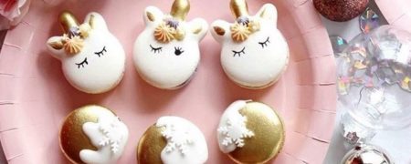 تزئین ماکارون به شکل اسب های تک شاخ