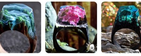 نگاهی به انگشترهای چوبی بی نظیر که حامل بخش کوچکی از دنیا هستند [تماشا کنید]