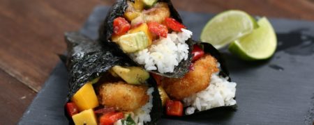 خوشمزه روز: طرز تهیه سوشی با میگوی سوخاری [تماشا کنید]