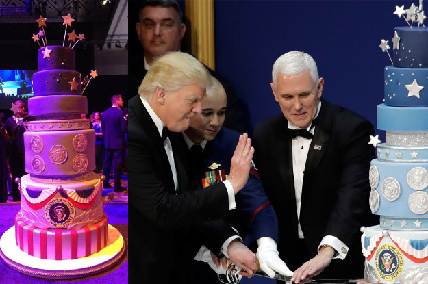 کیک مراسم تحلیف دونالد ترامپ کپی برابر اصل کیک روز سوگند باراک اوباما در سال ۲۰۱۳ بود