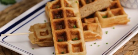 خوشمزه روز: وافل فیله مرغ سوخاری [تماشا کنید]