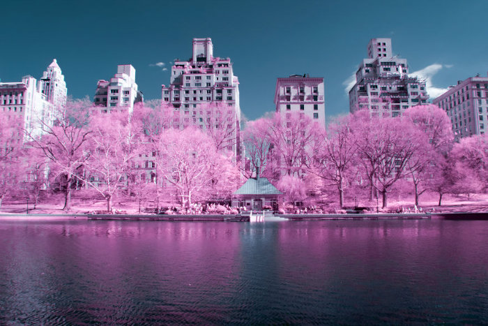 تصاویر حیرت انگیز از شهر نیویورک آمریکا که توسط تکنیک مادون قرمز درست شده اند