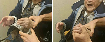 یک پیرزن ۹۹ ساله در اقدامی جالب و عجیب خواهان دستگیر شدن توسط پلیس شد