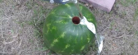 ریختن آلومینیوم مذاب در هندوانه چه بلایی بر سر آن می آورد؟ [تماشا کنید]