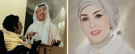 هنرمندی که با نقاشی های بی نظیر خود نشان داده معلولیت محدودیت نمی آورد