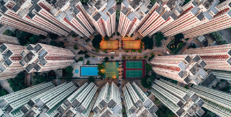 عکس های هوایی از هنگ کنگ که نمایش دهنده فاجعه برج سازی در این شهر هستند