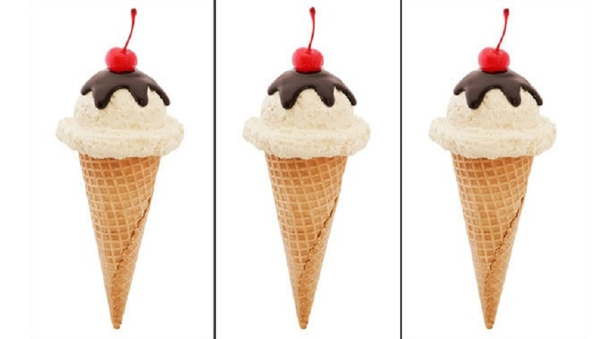 چالش: آیا می توانید بگوئید کدام یک از بستنی ها با دیگری فرق دارد؟