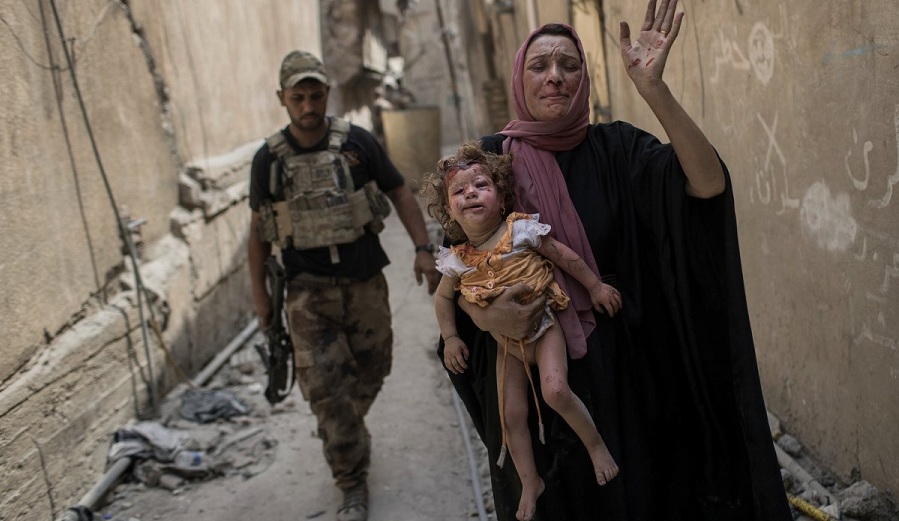 تصاویری از آخرین روزهای حضور داعش در شهر موصل در عراق